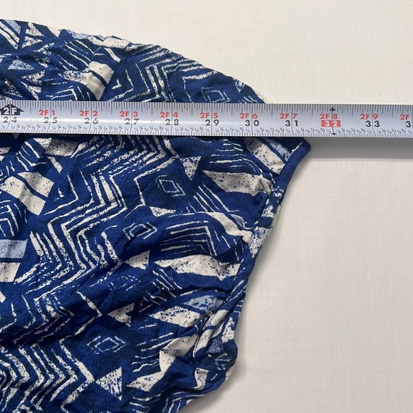 D8- NWT Knox Rose Blue White Pullover Midi Dress Boho Pockets MuuMuu Sz Medium - Picture 4 of 9